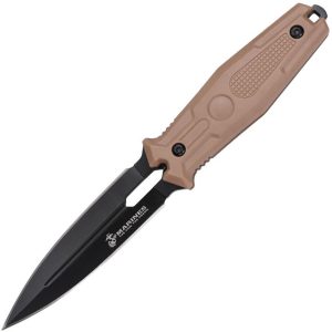 USMFIX3010TN.jpg USMC Fixed Blade Tan Double Edge Dagger 3Cr13MoV