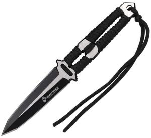 USMC Fixed Blade Black Cord Wrapped Tanto 3Cr13MoV