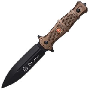 USMFIX3014TN.jpg USMC Fixed Blade Tan 5" 3Cr13MoV Stainless Tactical Knife
