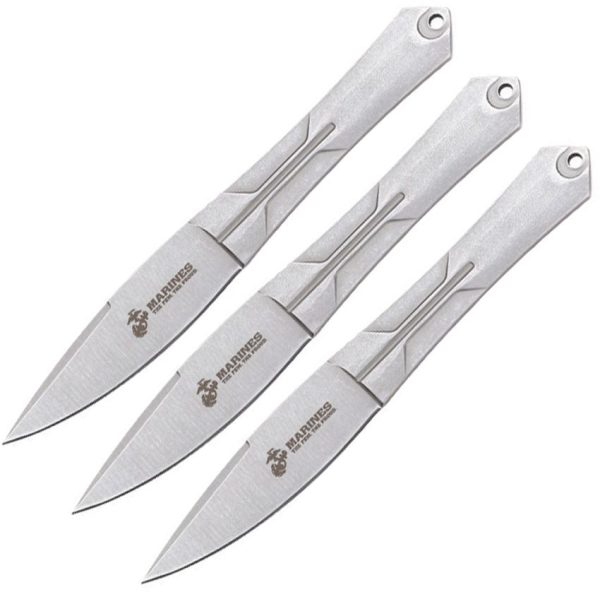 USMT3003SL.jpg USMC Throwing Knife Set SW Stonewash 3-Pack