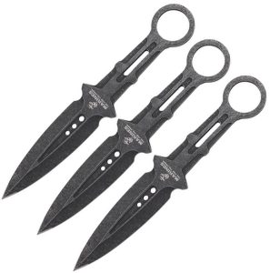 USMC Throwing Knife Set BSW 3-Pack Finger Ring