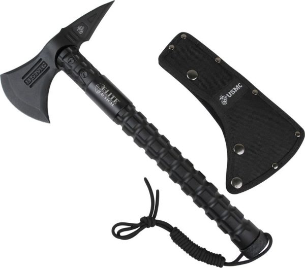 USMC Axe Tactical 14.5" Black Stainless Steel Survival Tool