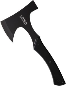Utica Axe Fixed Blade Black G10 Handle Full Tang 6.25"