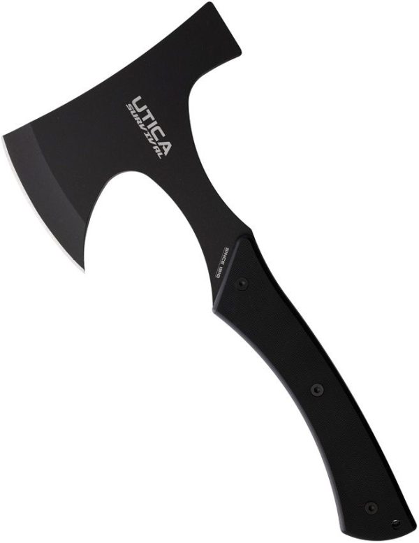 Utica Axe Fixed Blade Black G10 Handle Full Tang 6.25"