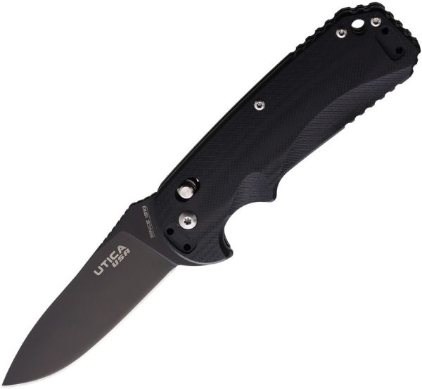 UTK11UTKF4.jpg Utica Axis Lock Black G10 Folding Knife 3" Stainless Blade