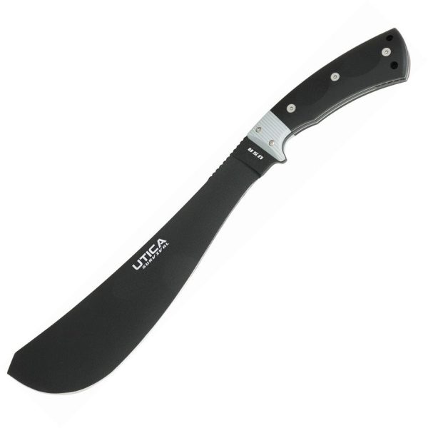 Utica Stealth I Machete 11.25" 1095HC Fixed Blade Black Micarta