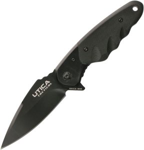 UTK911208CP.jpg Utica Sawmill Fire IV Linerlock Folding Knife 8Cr13MoV Black G10