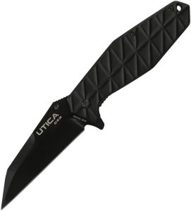 UTK911217CP.jpg Utica React Linerlock - Black Oxide 8Cr13MoV