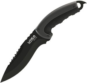 Utica Timber Tamer III Fixed Blade Knife 6" 8Cr13MoV Black Oxide
