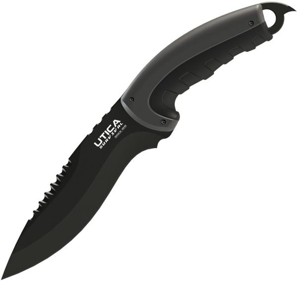 Utica Timber Tamer III Fixed Blade Knife 6" 8Cr13MoV Black Oxide