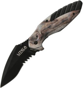 UTK911310CP.jpg Utica Dark Sky II Linerlock Folding Knife 8Cr13MoV Black G10