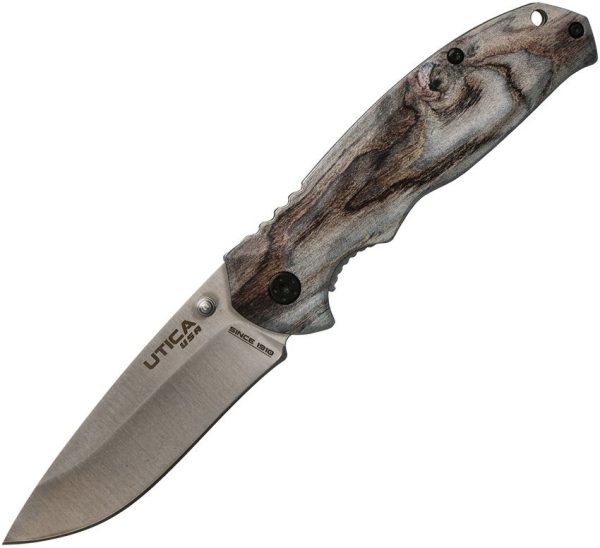 Utica Wilderness Stik I Linerlock - Camo Handle
