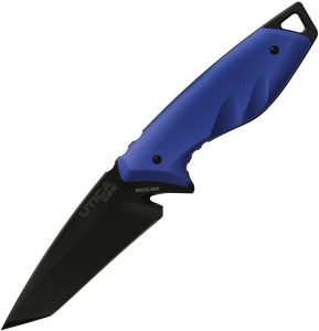 UTK917048CP.jpg Utica Rescue III Fixed Blade Knife 8Cr13MoV Tanto Blue Handle