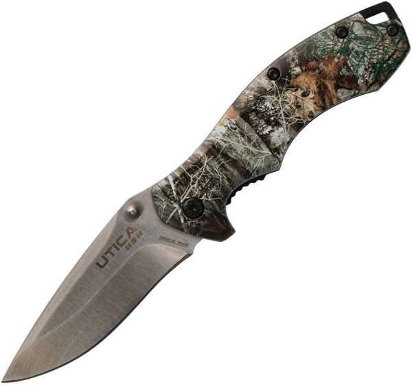 Utica Bush Trail III Linerlock Realtree Camo Handle