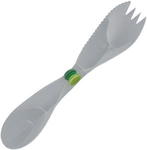 Utica Unitensil Folding Fork Spoon Knife - Clear