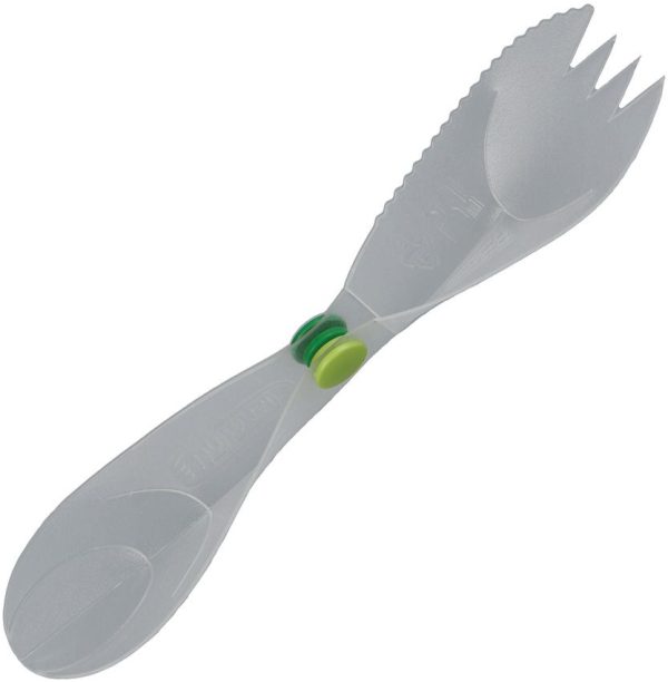 Utica Unitensil Folding Fork Spoon Knife - Clear