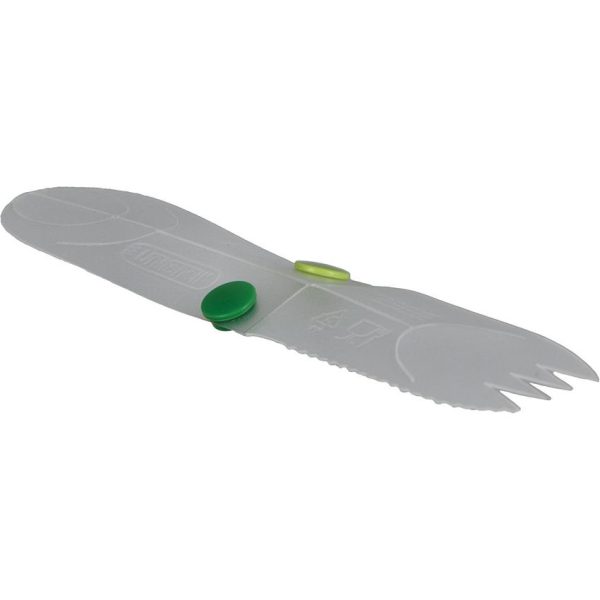 Utica Unitensil Folding Fork Spoon Knife - Clear