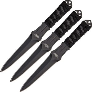 Uzi Three Piece Throwing Knife Set Stainless 6 inches