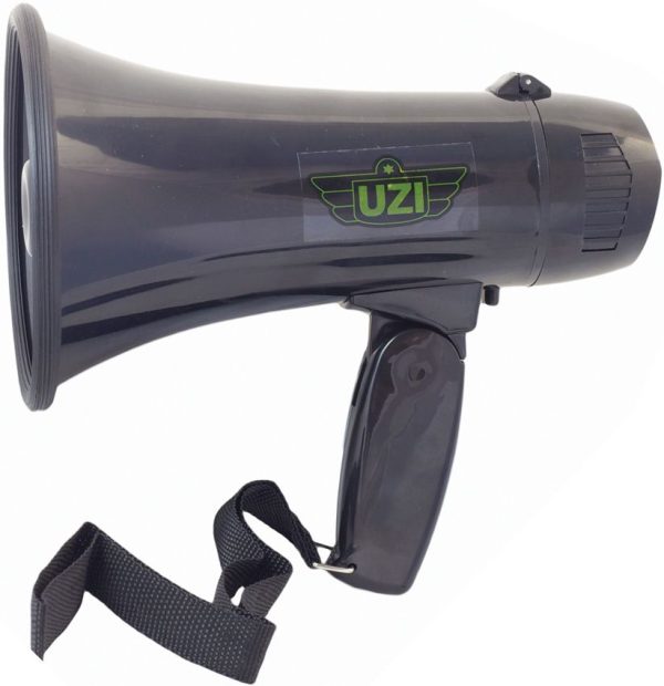 UZIMP204R.jpg Uzi Megaphone 15 Watt Black - Siren & Recording
