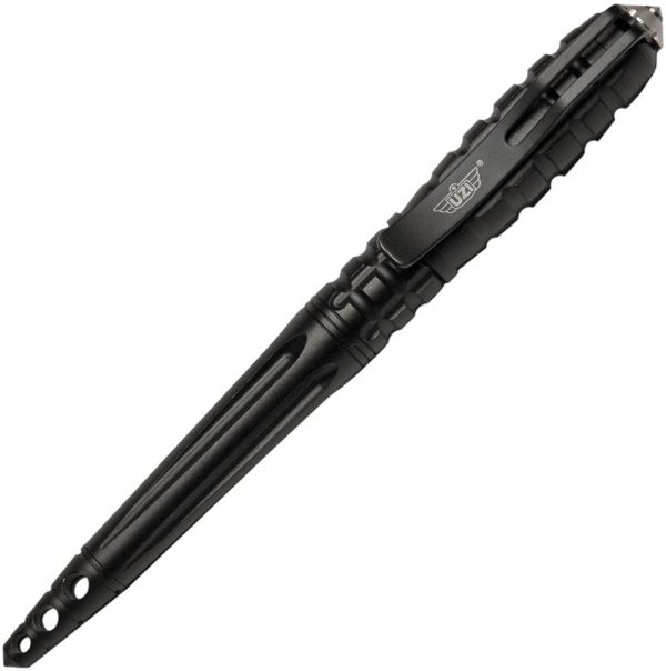 Uzi Tactical Glassbreaker Pen - Black Aircraft Aluminum