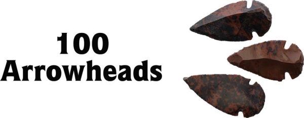 Arrowhead Mahogany Obsidian Assortment - 100 Pieces