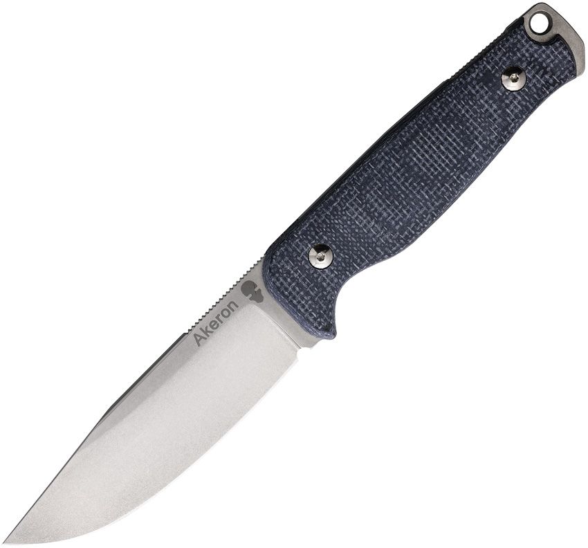Akeron Ekinox V3 Fixed Blade Knife 4.5" Bohler N690 Black Micarta