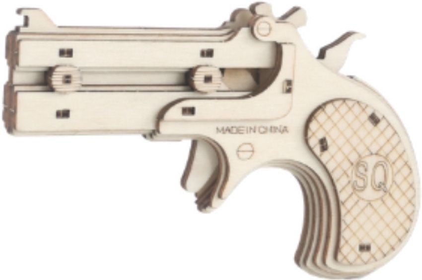 Caliber Gourmet Derringer Wood Puzzle 48-Piece 3-D Model