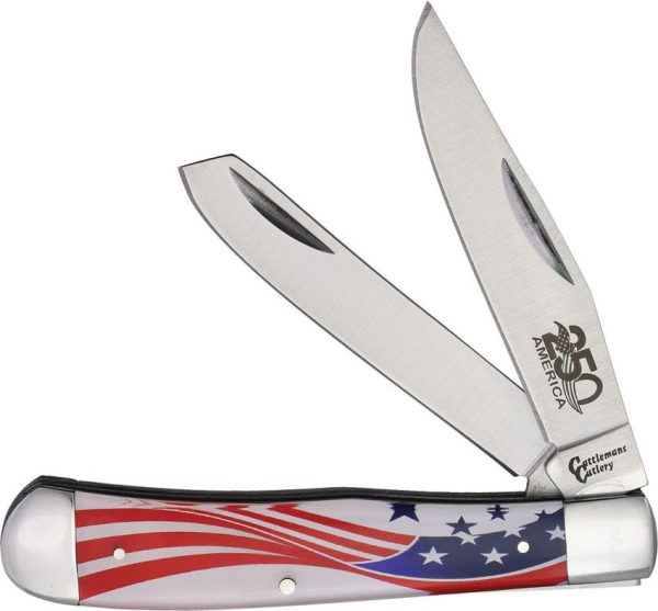 Cattleman's Cutlery Trapper American 250th Anniversary Folding Knife 4.13"