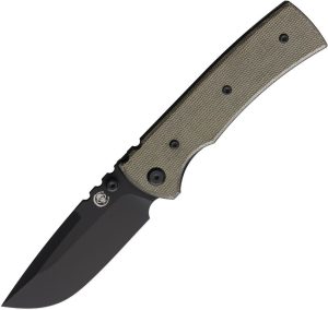 Chaves Redencion 229 Linerlock Folding Knife Green Canvas Micarta