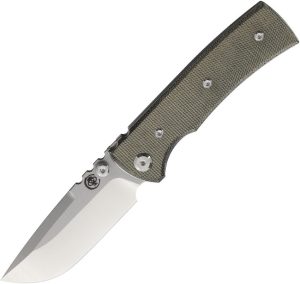Chaves Knives Redencion Street Linerlock Folding Knife Green Micarta 3in Blade
