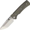 Chaves Knives Redencion Street Linerlock 3in Blade Green Canvas Micarta