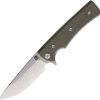 Chaves Knives Liberation Street Linerlock 3.25" Green Canvas Micarta Folding Knife