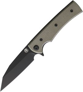 Chaves Knives Sangre Street Linerlock Folding Knife Green Canvas Micarta 3.25" Elmax