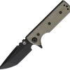 Chaves Knives TAK Redencion Linerlock 2.75" Elmax Tanto Green Canvas