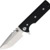 Chaves Knives TAK Redencion Linerlock Folding Knife 2.75" Elmax Tanto Black G10