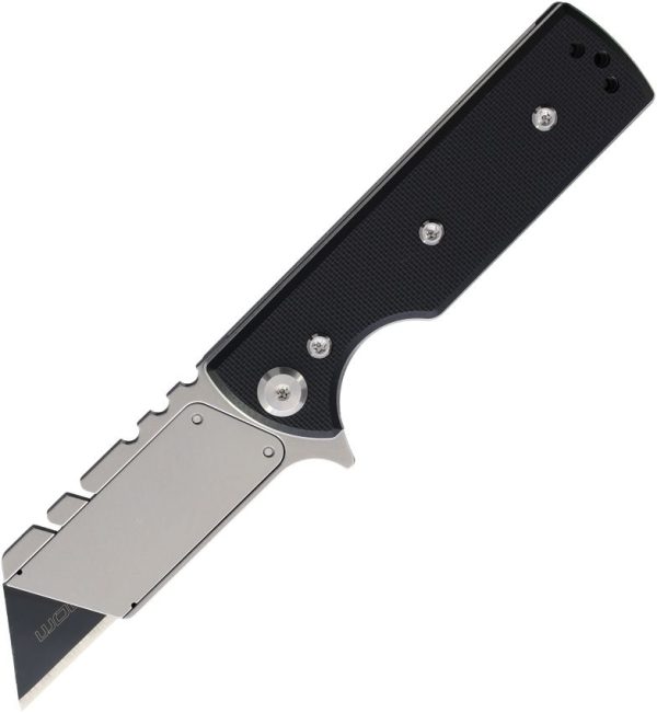 CHAV14512-1.jpg Chaves Knives C.H.U.B. Flipper Linerlock Black G10 Utility Blade