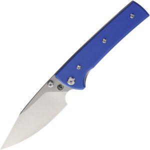 Chaves Scapegoat 229 Linerlock Folding Knife 3.63" Elmax Blade Blue G10