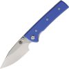 Chaves Knives Scapegoat Street Linerlock Folding Knife Blue G10 3.38"