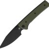 Chaves Knives Scapegoat Street Linerlock Folding Knife 3.63" Black PVD Elmax OD Green G10