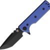 Chaves TAK Redencion Linerlock Folding Knife Blue G10 2.75" Elmax