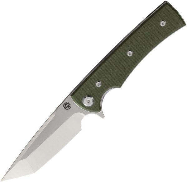 Chaves Knives Liberation Street Linerlock Folding Knife 3.25" Elmax Tanto OD Green