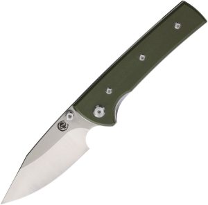 Chaves Knives Scapegoat Street Linerlock Folding Knife 3.38" Elmax OD Green