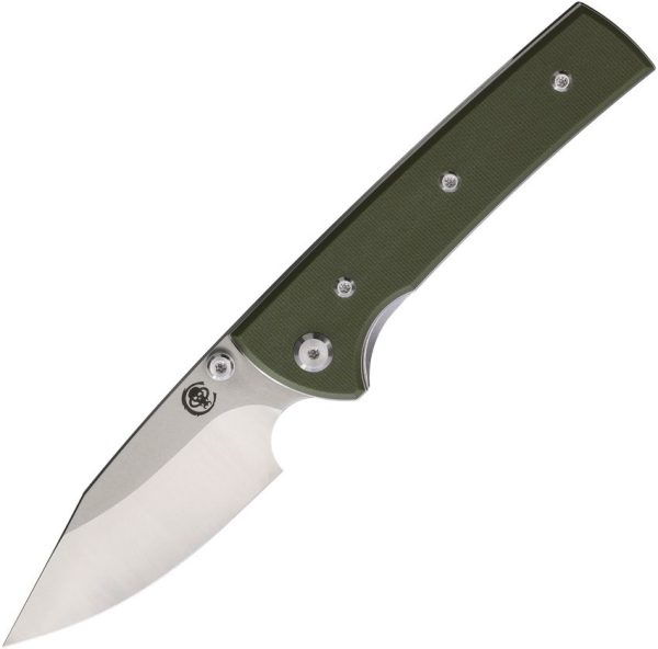 CHAV14570-1.jpg Chaves Knives Scapegoat Street Linerlock Folding Knife 3.38" Elmax OD Green
