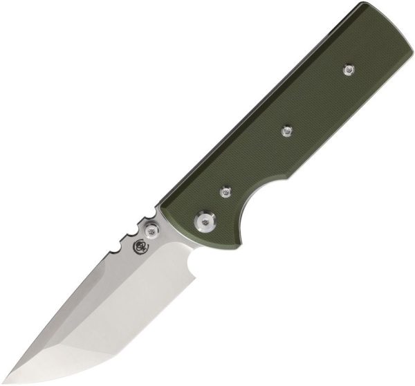 CHAV14573-1.jpg Chaves Knives Redencion Linerlock Folding Knife 3.5" Elmax Tanto OD Green
