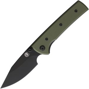 Chaves Knives Scapegoat Street Linerlock Folding Knife 3.38" Elmax Blade OD Green