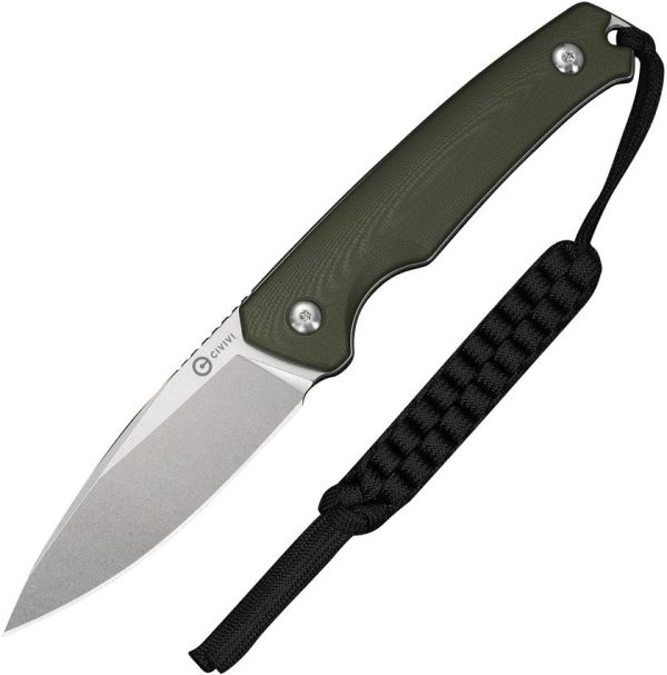 CIVC20076B1-1.jpg Civivi Altus Fixed Blade 3" 14C28N OD Green G10