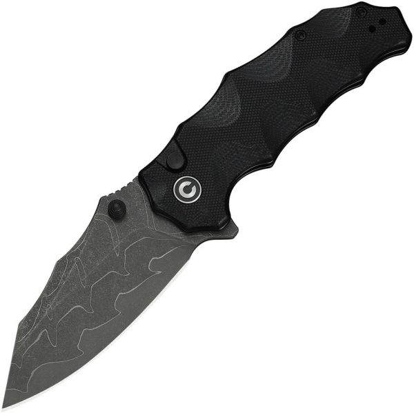 Civivi Natterjack Folding Knife Button Lock 3.25" Black