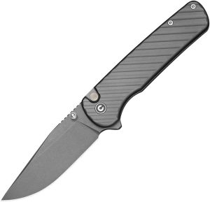 CIVC250113.jpg Civivi Iron Tide Button Lock Folding Knife Gray 3.25" Blade