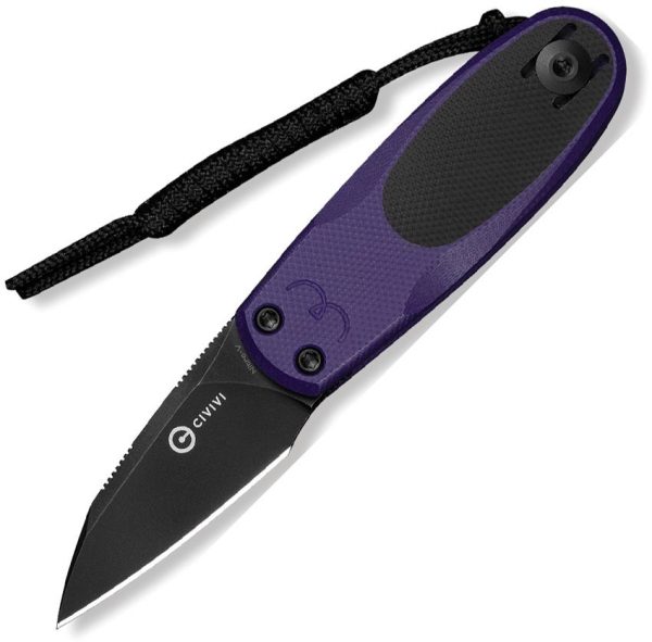 CIVC250543-1.jpg Civivi Purr Slip Joint Folding Knife 1.88" Nitro V Black/Purple