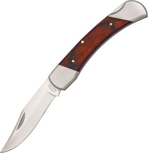 Rite Edge Big John Lockback Folding Knife 5" Brown Wood